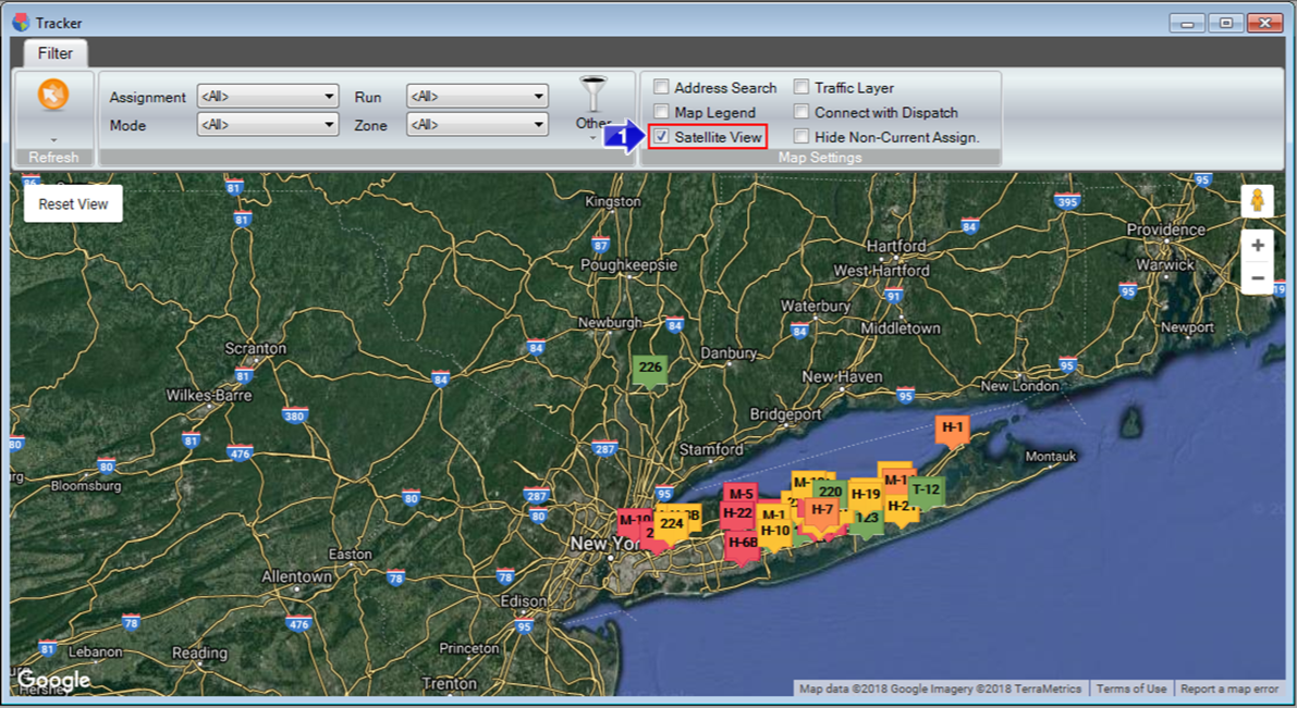 hot to toggle satellite view google maps